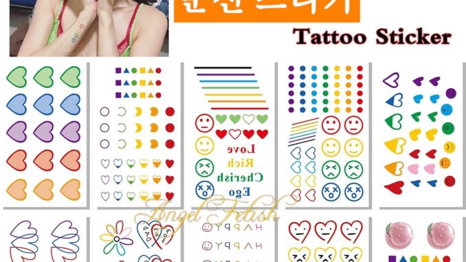 【xinyia2.th】[COD] สติกเกอร์แทททู แบบฮยอนอา สไตล์เกาหลี กันน้ำ