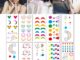 สติกเกอร์รอยสักชั่วคราว ลายหน้ายิ้ม สีรุ้ง หลากสีสัน สําหรับตกแต่งร่างกาย