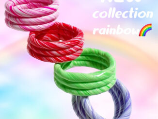 พร้อมส่ง‼️ แหวนดินปั้นrainbow  น่ารักหวานกรุปมากงับ