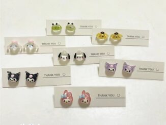 【KETH】ต่างหูพลาสติก แบบนิ่ม ลาย Sanrio Kuromi Cinnamoroll My Melody Pompompurin สไตล์ฮาราจูกุ สําหรับผู้หญิง