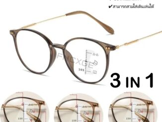 Fncxge 3 In1 แว่นตาอ่านหนังสือ หลายโฟกัส ผู้ชาย ผู้หญิง ป้องกันแสงสีฟ้า มองไกลและใกล้ อ่านหนังสือ สําหรับสุภาพสตรี ผู้ชาย