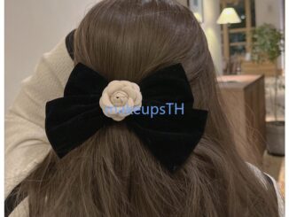 กิ๊บโบติดขนาดใหญ่เนื้อผ้ากำมะหยี่ โบว์ติดผมสไตร์เกาหลี่（A08-04-11）