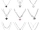 เครื่องประดับ สร้อยคอโชคเกอร์ จี้รูปผีเสื้อ เชอร์รี่ หัวใจ สีเงิน แบบหลายชั้น แฟชั่นสําหรับผู้หญิง