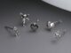 5pcs/set Vintage Sterling Silver Heart Angel Cross Stud Earrings Goth Aesthetic Piercing Stud Earrings Party Punk Jewelry Gifts