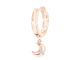 PRIMA ต่างหูห่วงประดับเพชรรูปพระจันทร์เสี้ยว ตัวเรือน 9K สี RG Huggie Collection 991E1585-SG