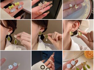 ใหม่ ชุดเครื่องประดับ ต่างหู แบบคลิปหนีบ รูปดอกไม้ ไม่ทําให้เกิดอาการแพ้ สําหรับผู้หญิง