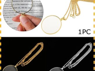 MOILY Gift 5X Magnifying Jewelry Reading Glass Lens Magnifying Glass Necklace New Chain Reading Magnifier Pendant Pendant Necklace Magnifier Monocle Decorative Jewelry Loupe/Multicolor