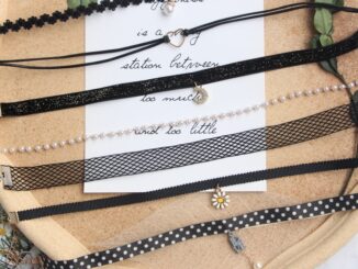 โชคเกอร์ เกาหลี สีดํา ปก เรียบง่าย แฟชั่น กระดูกไหปลาร้า โซ่ ลูกไม้ มุก ดอกไม้ จี้ สร้อยคอแฟชั่น