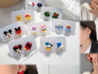 พร้อมส่ง ต่างหูเรซิ่น รูปสัตว์ มิกกี้ หมี ไดโนเสาร์ น่ารัก ไม่สมมาตร 11 ตัวเลือก สําหรับเด็ก