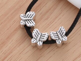 ลูกปัด รูปผีเสื้อ ขนาดใหญ่ สําหรับทําเครื่องประดับ สร้อยคอ สร้อยข้อมือ DIY จํานวน 10 ชิ้น ต่อชุด