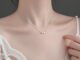เครื่องประดับ สร้อยคอ สายโซ่สั้น ประดับไข่มุก รูปหัวใจ ขนาดเล็ก แฟชั่นสไตล์เกาหลี สําหรับผู้หญิง