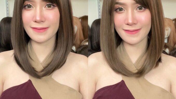 เบอร์ 21 : Nana วิกผมประบ่าสไลค์ด้านหน้า- หนังศีรษะเทียมแบบใหม่รูปตัวS (แถมเน็ต+ขาตั้ง+ของแถม)