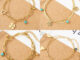 Love Lock Lucky Clover สร้อยข้อมือ สเตนเลส ชุบทอง 18K สําหรับผู้หญิง