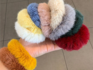 Donut Rabbit โดนัทรัดผม ขนฟูนุ่ม สีน่ารัก สวยสดใสทุกสี ขนาดวง 9cm. ยางรัดผมน่ารัก ยางมัดผม