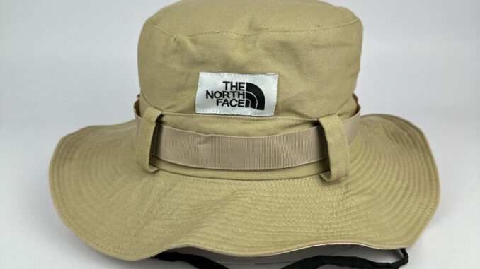 หมวกบัคเก็ทเดินป่า ผ้าหนา The North Face หมวกกันแดด ตั้งแดมป์ มีสายคล้องคอ ปีกกว้าง เนื้อผ้าหนาดี
