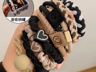 [ฟรีของขวัญ ติดตามร้านค้า แถมฟรีหนึ่งชิ้น] ยางรัดผมหางม้า ยืดหยุ่นสูง ทนทาน สีกาแฟ แฟชั่นฤดูใบไม้ร่วง ฤดูหนาว สําหรับผู้หญิง 2023