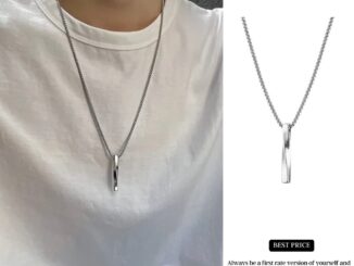 【 พร้อมส่ง 】Titanium Necklace สร้อยแท่งเกลียวไทเทเนี่ยม