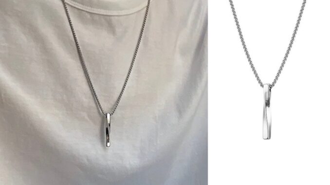 【 พร้อมส่ง 】Titanium Necklace สร้อยแท่งเกลียวไทเทเนี่ยม