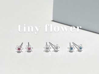 โค้ด 3F875 ลด 45.- / tiny flower crystal earring / ต่างหูดอกไม้จิ๋ว ต่างหูเงินแท้925  ต่างหูดัดลวดรูปดอกไม้