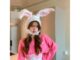 หมวกหูกระต่ายเกาหลี ผ้ากํามะหยี่ขนนิ่ม ให้ความอบอุ่น แฟชั่น และฤดูหนาว น่ารักสดใส