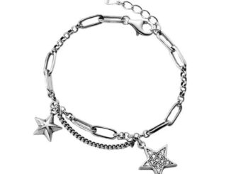 ✿ เครื่องประดับ สร้อยข้อมือ ทองแดง จี้รูปดาวห้าแฉก สไตล์ฮิปฮอป สําหรับผู้หญิง