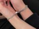 สร้อยข้อมือกําไลข้อมือคู่รักแม่เหล็กรูปหัวใจ 1 คู่（A08-04-1）