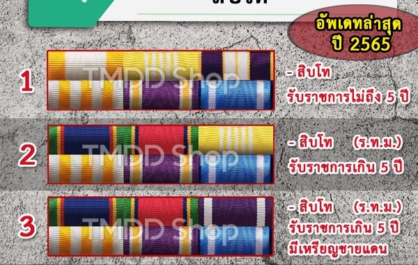 PT65  แพรแถบทหาร ยศสิบโท อัพเดทใหม่ล่าสุด ปี 2565