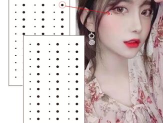 สติกเกอร์รอยสักชั่วคราว สีดํา 1 แผ่น สติกเกอร์รอยสักชั่วคราว DIY สติกเกอร์รอยสักปลอม / สติกเกอร์รอยสักปลอม มุมตา ใบหน้า ไฝแต่งหน้าเพื่อความงาม