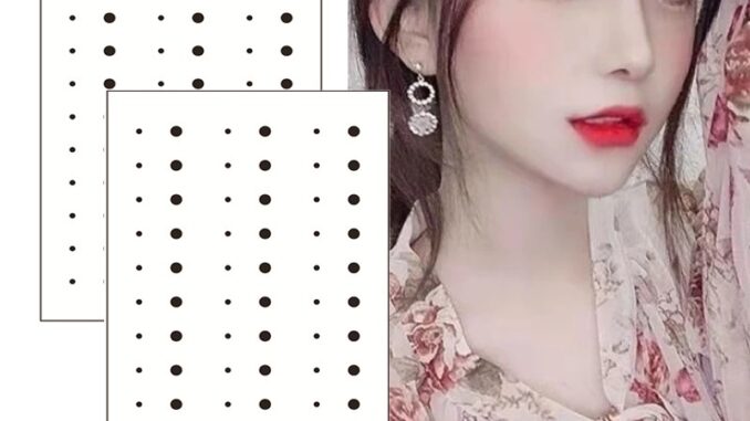สติกเกอร์รอยสักชั่วคราว สีดํา 1 แผ่น สติกเกอร์รอยสักชั่วคราว DIY สติกเกอร์รอยสักปลอม / สติกเกอร์รอยสักปลอม มุมตา ใบหน้า ไฝแต่งหน้าเพื่อความงาม