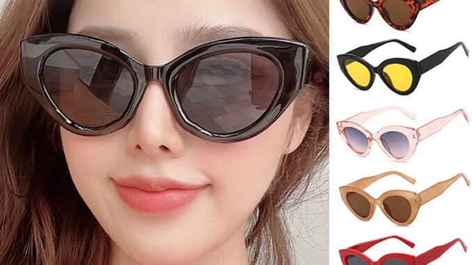 【พร้อมส่ง】แว่นตากันแดด ทรงวงรี แฟชั่นใหม่ สําหรับสตรี