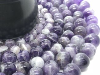 Purple Crystal Beads ลูกปัดคริสตัลสีม่วง 4-12 มิลลิเมตรรอบธรรมชาติหลวมอเมทิสหินอุปกรณ์ Diy