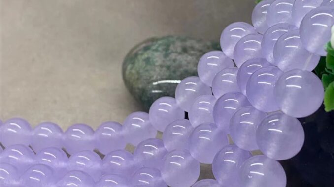 Light Purple Chalcedony Beads ลูกปัดโมราสีม่วงอ่อน 4-10 มิลลิเมตรรอบธรรมชาติหลวมหินลูกปัดเครื่องประดับ Diy