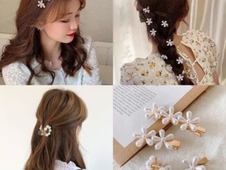 กิ๊บติดผม ทรงกลม ขนาดเล็ก ประดับไข่มุก และพลอยเทียม ลายดอกไม้ หรูหรา เครื่องประดับผม