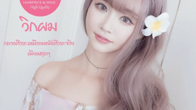 ลดล้างสต๊อก   BELLE วิกผม ลอนวอลลุ่ม สีเทาหม่น ชมพูหม่น 60cm สไตล์เกาหลี (พร้อมส่ง) อินเทรนด์สุดๆ แถม net ฟรี จำนวนจำกัด