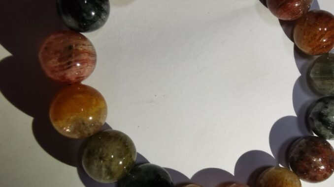 สร้อยข้อมือผีคริสตัลหลากสีธรรมชาติ 8mm-14mm