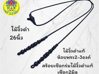สร้อยพระตะกรุดไม้งิ้วดำแท้ห้อยพระได้อีกองค์ห้อยได้2องค์ คะ