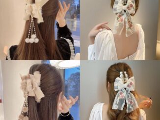 【COD Tangding】กิ๊บติดผม ประดับโบว์ แต่งลูกไม้ ลายดอกไม้ ผีเสื้อ ขนาดใหญ่ เครื่องประดับ สําหรับผู้หญิง