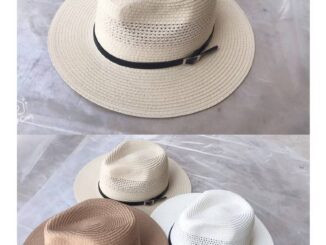 หมวกสาน หมวกปีกกว้างทรงปานามา พร้อมส่งจากไทย [B018]