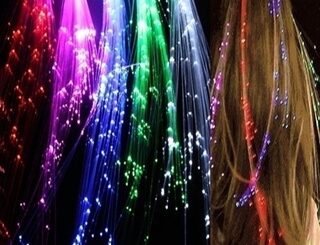(ส่งจากไทย) กิ๊บเปียติดผม ไฟเบอร์ออปติก มีไฟ LED สําหรับตกแต่งปาร์ตี้ ฮาโลวีนA129