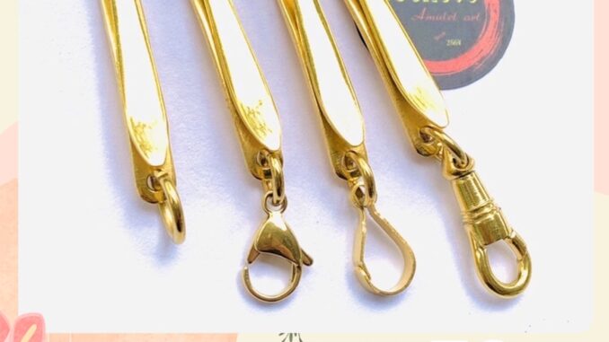 แหนบพระทองเลเซอร์24k ราคา-รูปแบบตามตัวเลือกสินค้า ไม่ลอกไม่ดำ
