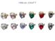 จี้หัวใจคริสตัล Heart demon pendants 12mm