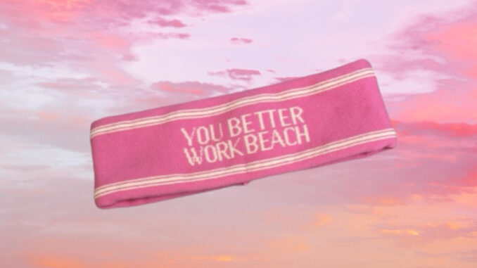Headband You Better Work Beach ผ้า Cotton หนาสองชั้น (Pink) Headband You Better Work Beach ผ้า Cotton หนาสองชั้น (Pink)