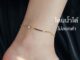 OYJR สร้อยข้อเท้าสแตนเลส ข้อเท้าหน้ายิ้ม ทองชุบ 18k  สำหรับผู้หญิง