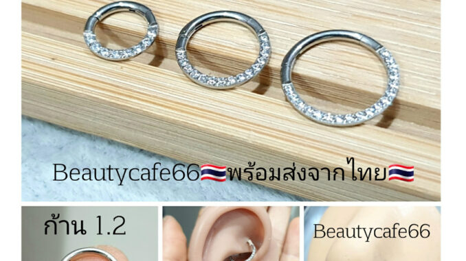 (1ข้าง) R5  จิวปีกหู Helix Tragus Rook ไร้รอยต่อ Seamless Earrings ใส่จมูกได้