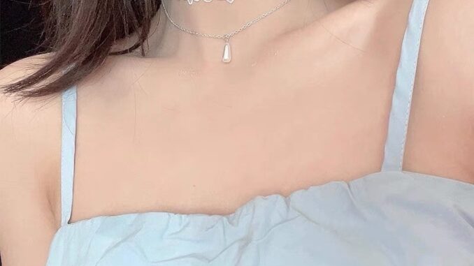 โช้กเกอร์ ลูกไม้คู่ มุก จี้ คอ ไหปลาร้า โซ่ สร้อยคอคู่ เครื่องประดับแฟชั่นเกาหลี