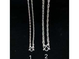 [เจ๊ปุ้ยเครื่อนเงิน]สร้อยคอเงินแท้ 92.5% ลายโซ่แทรก 2 สลึง 1 บาท