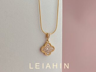 LEIAHIN สร้อยคอ ชุบทอง 18K จี้ใบโคลเวอร์สี่แฉก เครื่องประดับแฟชั่น สําหรับผู้หญิง ของขวัญ ปาร์ตี้ มิตรภาพ เครื่องประดับแฟชั่น สไตล์ตะวันตก