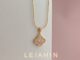 LEIAHIN สร้อยคอ ชุบทอง 18K จี้ใบโคลเวอร์สี่แฉก เครื่องประดับแฟชั่น สําหรับผู้หญิง ของขวัญ ปาร์ตี้ มิตรภาพ เครื่องประดับแฟชั่น สไตล์ตะวันตก