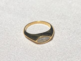 imean.store - Cat gem ring | แหวนงานไทเทเนี่ยมสีทองประดับพลอยเทียม