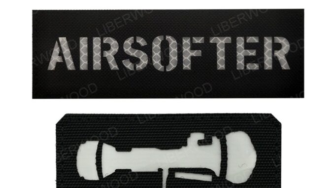 แผ่นสะท้อนแสง ลายตราสัญลักษณ์ Airsofter แบบเรืองแสง สําหรับกระเป๋าเป้สะพายหลัง